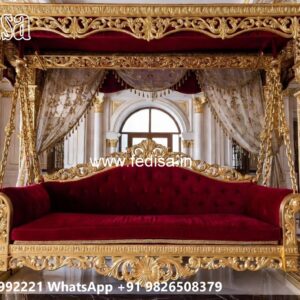 Beautiful Wood Carving Swing Design with Vintage Appeal No-3081