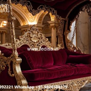 Premium Wood Carving Swing Design with Elegant Curves No-3083