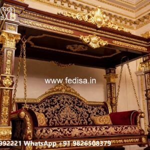 Handcrafted Wood Carving Swing Design for Grand Interiors No-3084