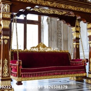 Traditional Wood Carving Swing Design for Heritage Decor No-3087