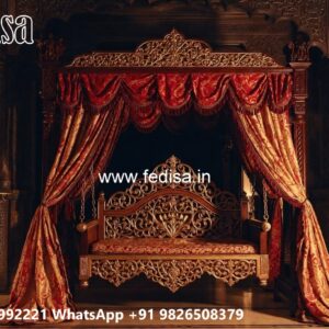 Stylish Wood Carving Swing Design with Traditional Charm No-3094