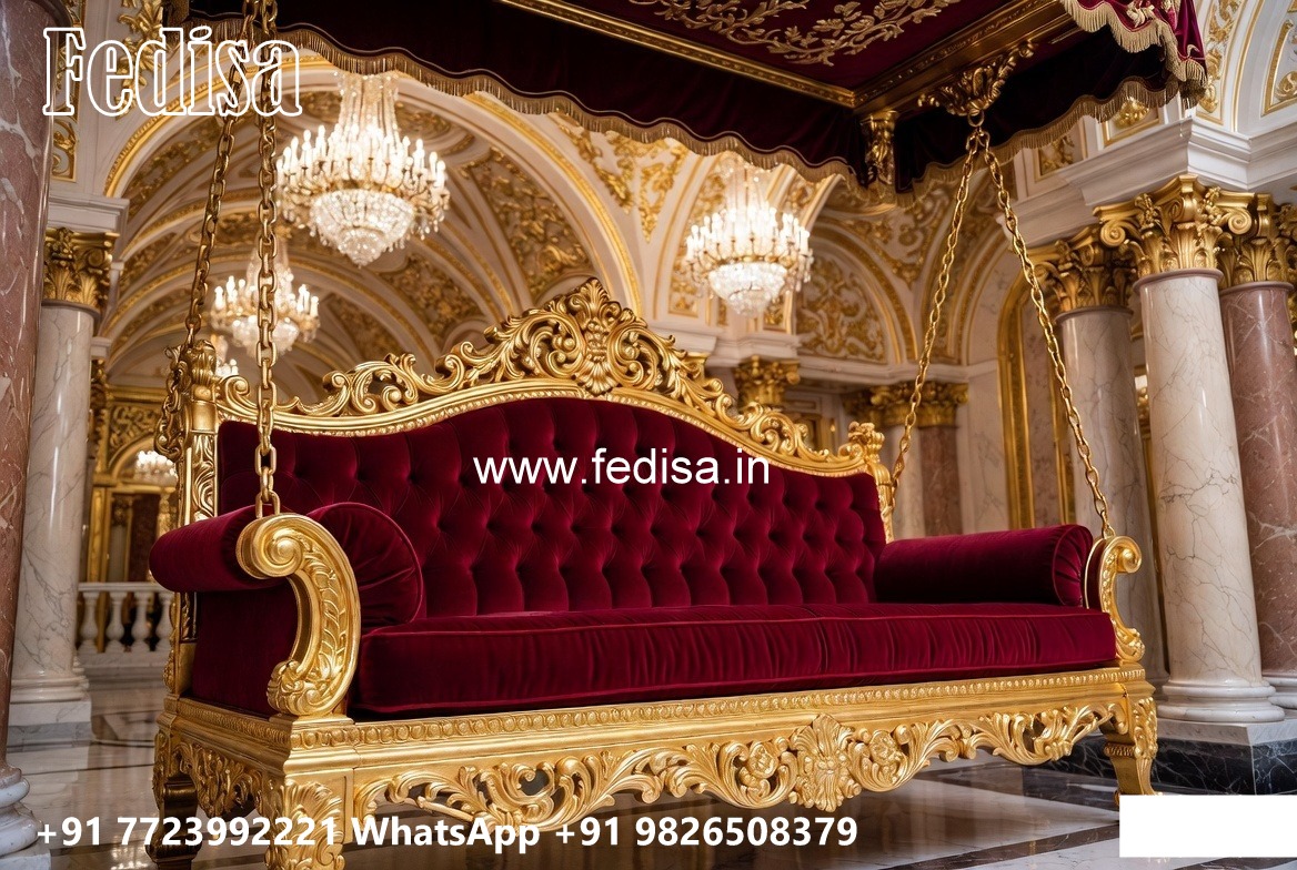 Handcrafted Wood Carving Swing Design with Palace Elegance No-3097