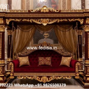 Luxury Wood Carving Swing Design for Relaxing Indoor Spaces No-3099