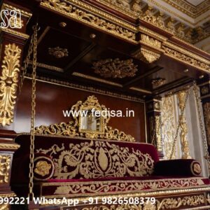 Stylish Wood Carving Swing Design for Heritage Homes No-3119