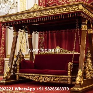Artistic Wood Carving Swing Design for Sophisticated Decor No-3120