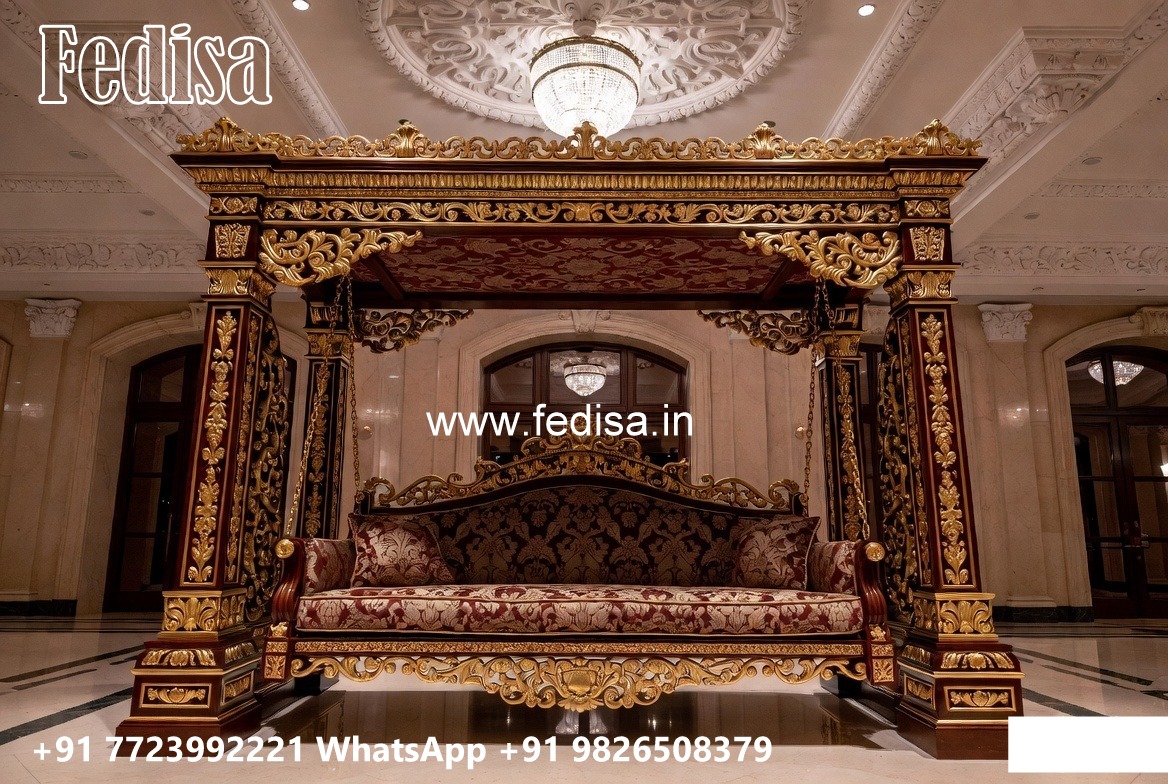 Beautiful Wood Carving Swing Design for Indoor Hall Areas No-3128