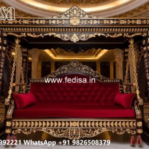 Traditional Wood Carving Swing Design with Royal Comfort No-3134