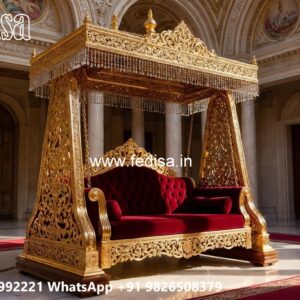 Handcrafted Wood Carving Swing Design with Timeless Style No-3136