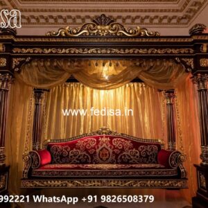 Elegant Wood Carving Swing Design with Vintage Wooden Appeal No-3149
