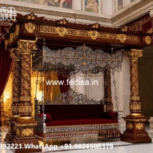 Decorative Wooden Swing Design for Elegant Sitting Area No-3187