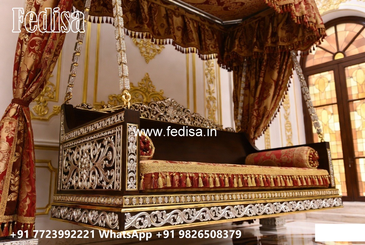 Wooden Swing Design with Intricate Handcrafted Details No-3192