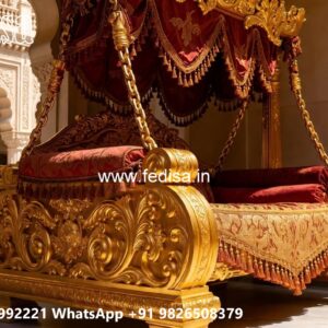 Indoor Luxury Wooden Swing Design with Soft Cushions No-3193