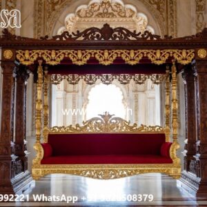 Wooden Swing Design with Comfortable Cushion Seating No-3206