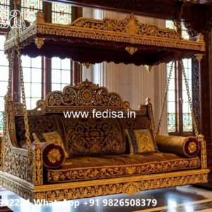 Wooden Swing Design with Vintage Traditional Craft Style No-3212
