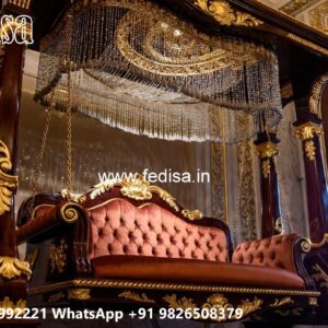 Wooden Swing Design with Handcrafted Royal Detailing No-3214