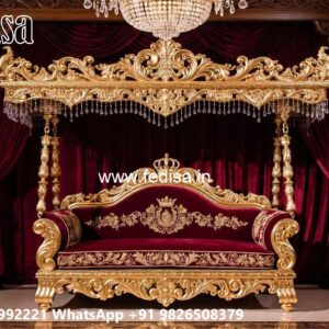 Wooden Swing Design with Decorative Cushion Arrangement No-3226