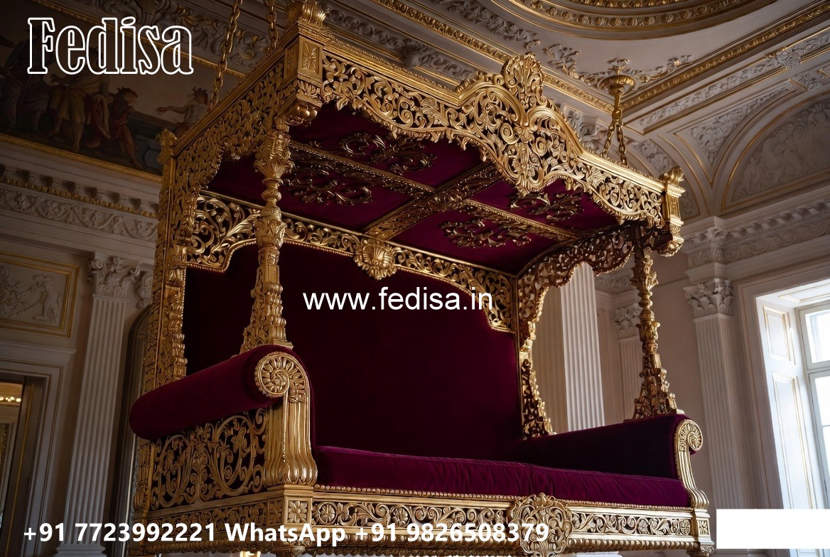 Wooden Swing Design with Elegant Carved Backrest No-3231
