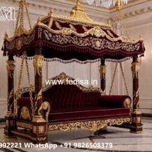 Wooden Swing Design with Artistic Wooden Patterns No-3233