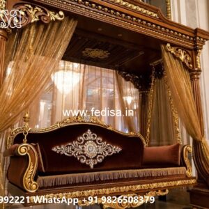 Elegant Royal Swing Design with Handcrafted Wooden Carving No-3452