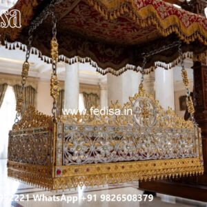Wooden Jhula Wood Carving Swing Design for Indian Interiors No-3507