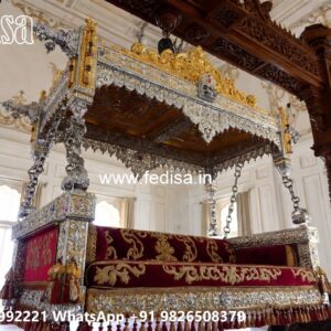 Elegant Wood Carving Swing Design with Handcrafted Details No-3510
