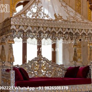 Wood Carving Swing Design with Comfortable Cushion Seating No-3524