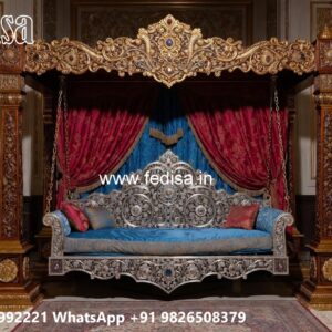 Premium Wood Carving Swing Design with Elegant Curves No-3533