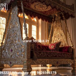Luxury Wood Carving Swing Design with Decorative Chains No-3535