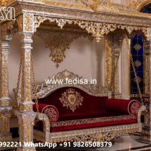 Wood Carving Swing Design with Artistic Floral Motifs No-3536