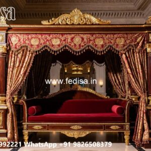 Elegant Wood Carving Swing Design with Royal Craftsmanship No-3538