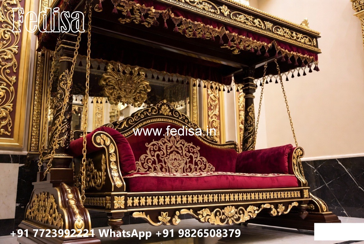Premium Wood Carving Swing Design for Spacious Halls No-3543