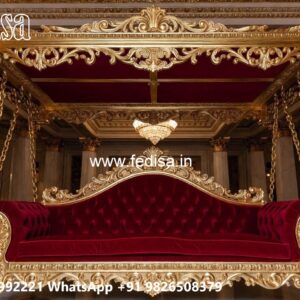 Vintage Wood Carving Swing Design with Decorative Beauty No-3546