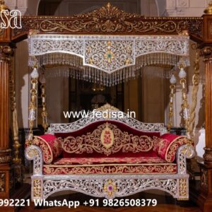 Wood Carving Swing Design with Elegant Decorative Finish No-3548