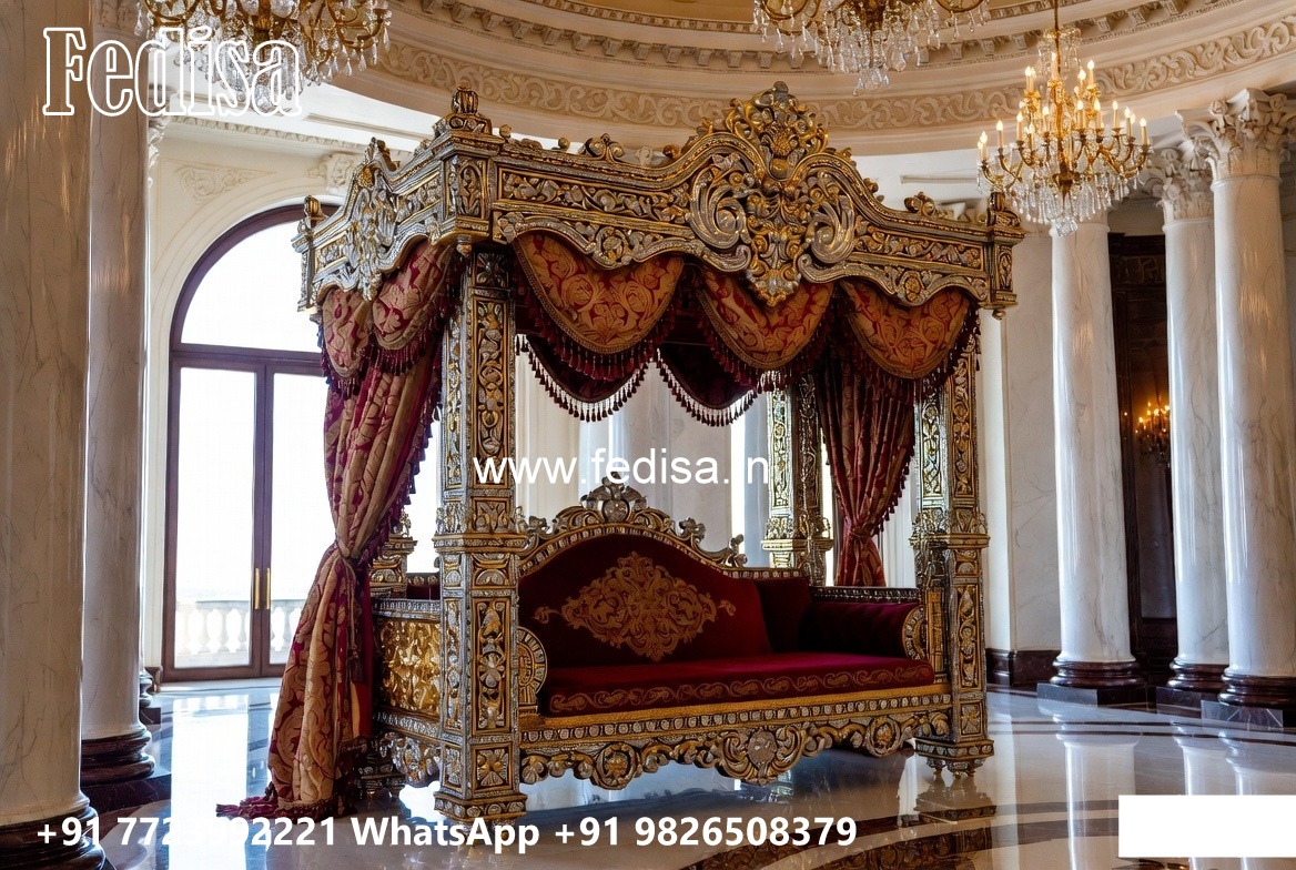 Classic Wood Carving Swing Design with Timeless Elegance No-3550