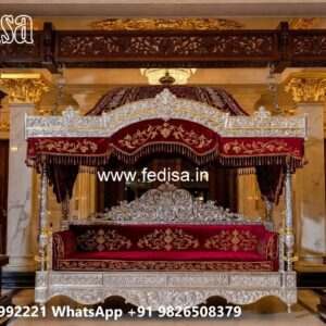 Beautiful Wood Carving Swing Design for Luxury Apartments No-3552