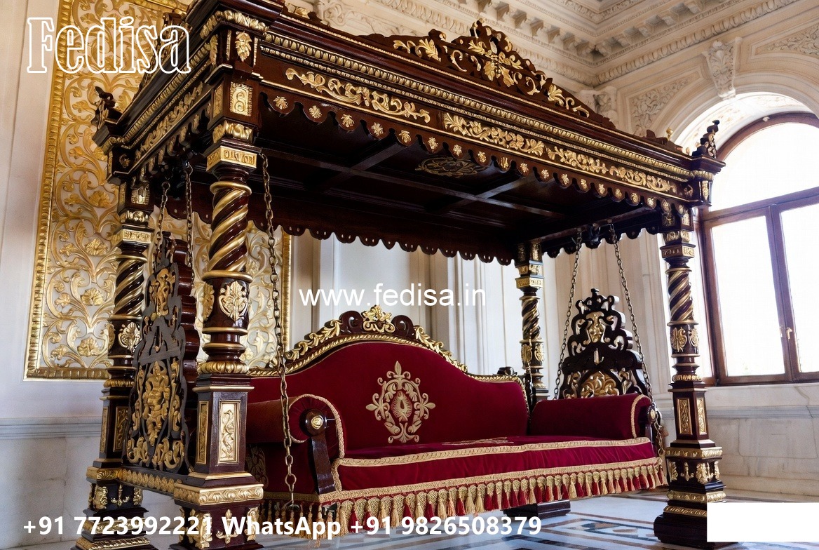 Indoor Wood Carving Swing Design for Comfortable Seating No-3554