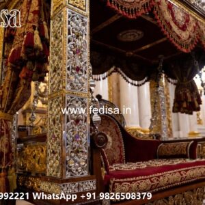 Artistic Wood Carving Swing Design with Heritage Influence No-3560