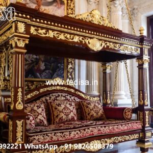 Handcrafted Wood Carving Swing Design for Elegant Hall Decor No-3561