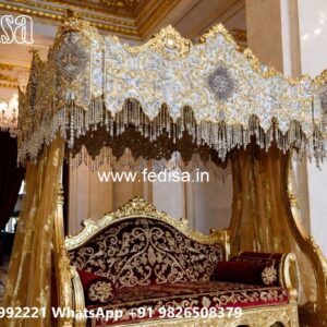 Premium Wood Carving Swing Design with Decorative Carvings No-3562