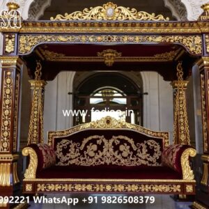 Beautiful Wood Carving Swing Design with Antique Charm No-3564