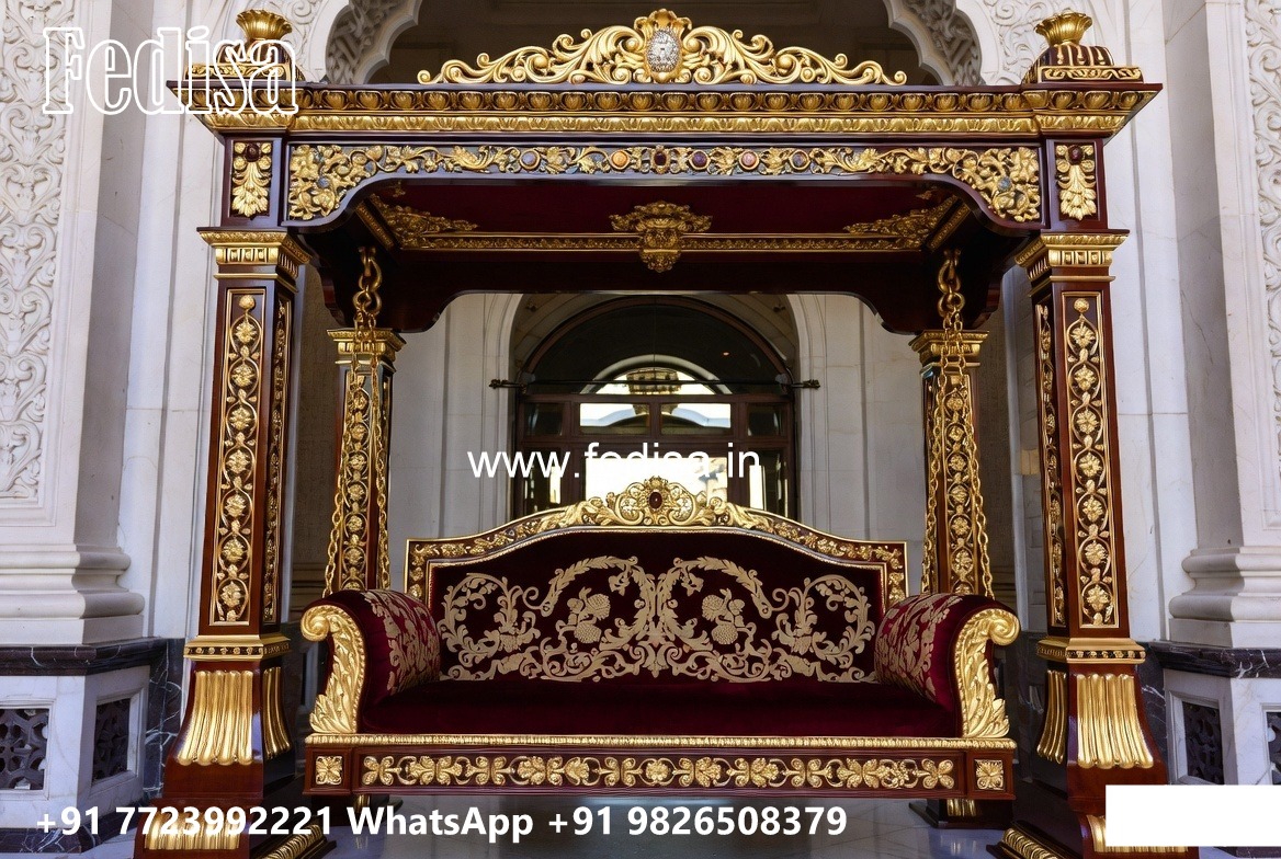 Beautiful Wood Carving Swing Design with Antique Charm No-3564