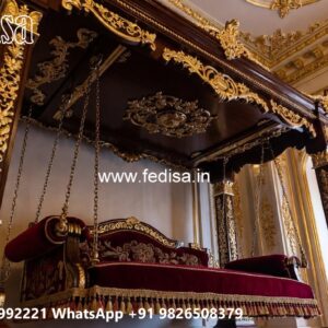 Traditional Wood Carving Swing Design with Elegant Finish No-3571