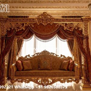 Royal Wood Carving Swing Design with Decorative Detailing No-3577