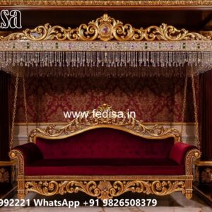 Wood Carving Swing Design with Stylish Decorative Features No-3585