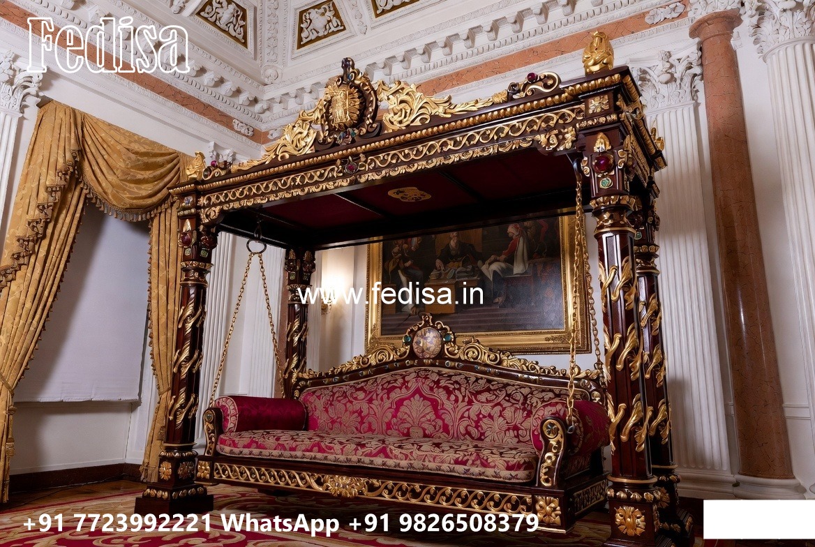 Handcrafted Wood Carving Swing Design with Timeless Style No-3586
