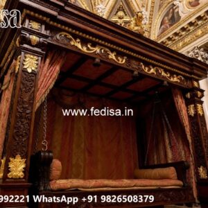 Wood Carving Swing Design with Beautiful Handcrafted Finish No-3594