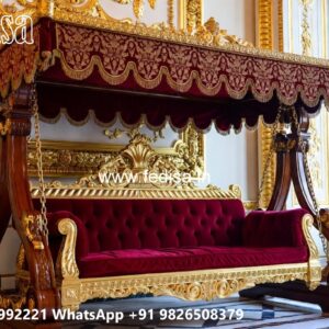 Decorative Wood Carving Swing Design with Stylish Beauty No-3598