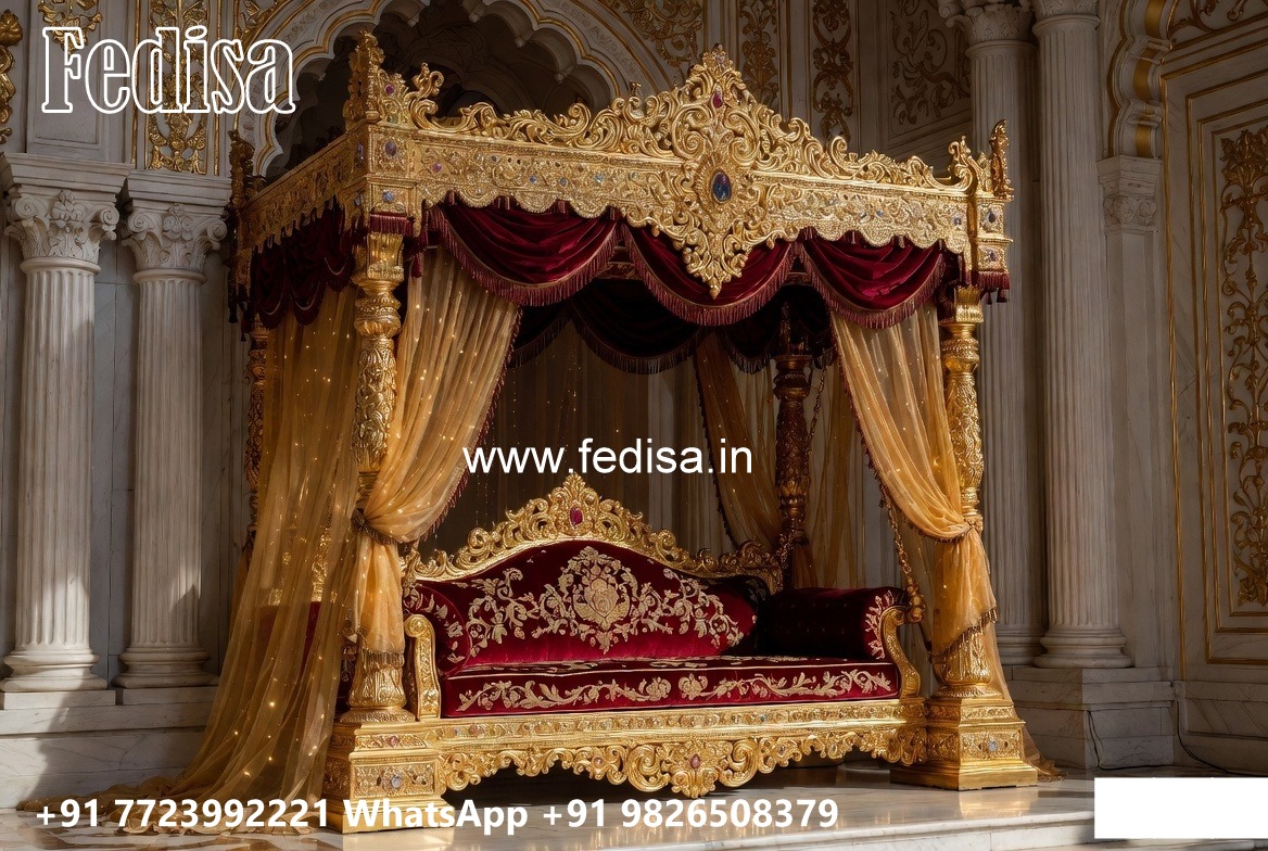 Elegant Wooden Swing Design with Brass Chain Decor No-3607