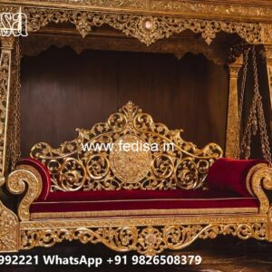 Wooden Swing Design with Rich Teak Wood Texture No-3636