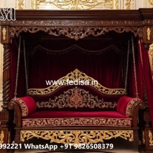 Decorative Wooden Swing Design for Elegant Sitting Area No-3637
